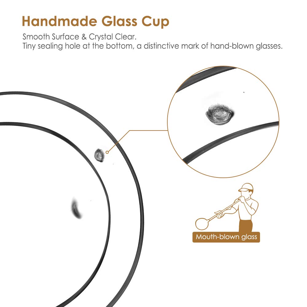 glastal 250 ml Double-Walled Latte Macchiato Glasses, Set of 6, Borosilicate Glass, Coffee Cups, Glasses for Coffee, Cappuccino, Latte, Tea, Ice Cream, Iced Tea, Iced Americano, Milk, Juice, Beer