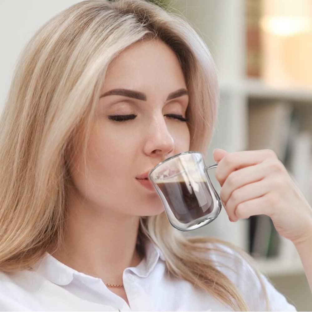ecooe Double-Walled Espresso Cups Set of 2 120 ml (Full Capacity)