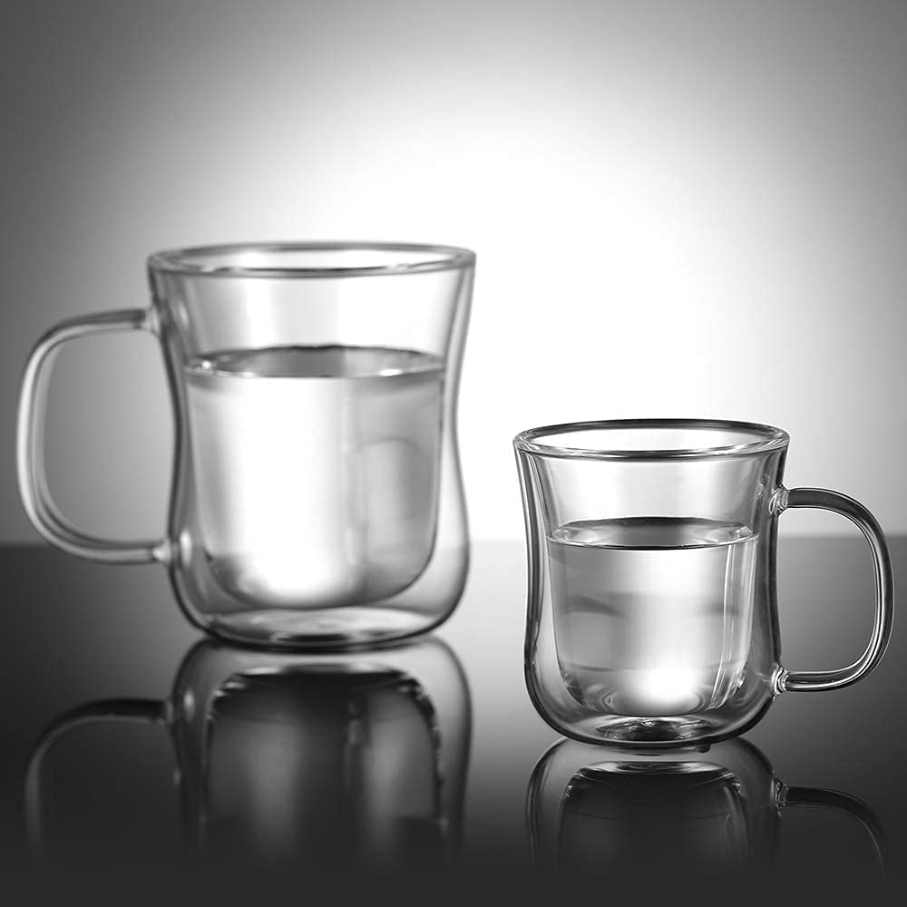 ecooe Double-Walled Espresso Cups Set of 2 120 ml (Full Capacity)