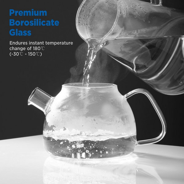 Borosilicate glass teapot