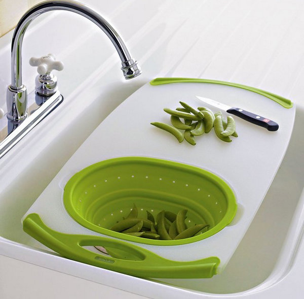 Nonslip Over-the-Sink Cutting Board