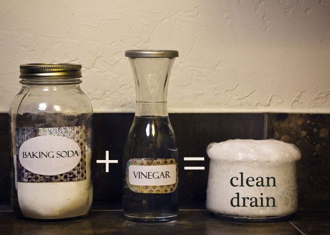 Baking Soda with Vinegar to Clean Sink Drain