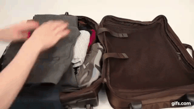 packing suitcase inside items ecooe pack coil collar belt