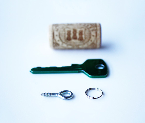 Wine Cork Key Chain