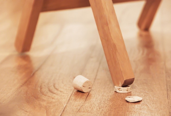 Wine Cork Uneven Chair Fix