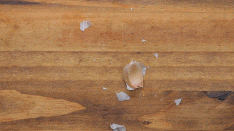 crushing the garlic