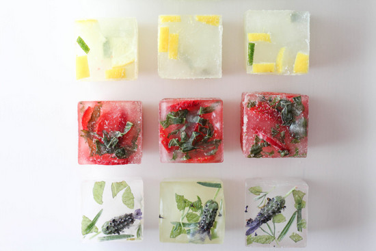 fresh fruit ice cubes