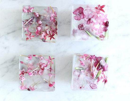 flower ice cubes