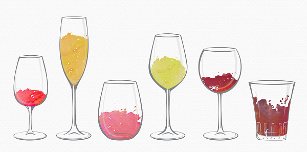 Difference between a white wine glass and a red wine glass-2
