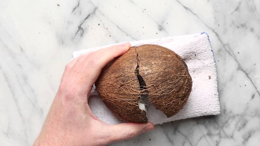 how to crack open a coconut easily-3