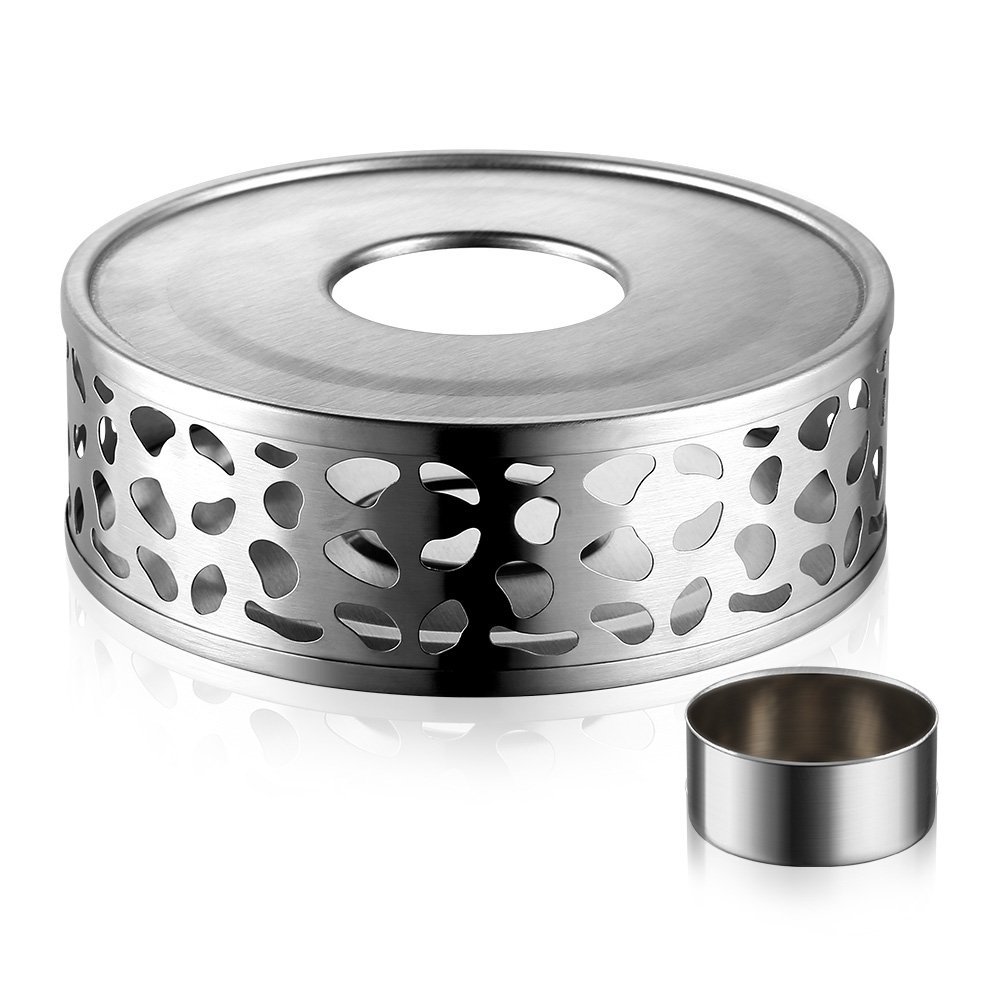 Generic Brushed Stainless Steel Teapot Warmer Base