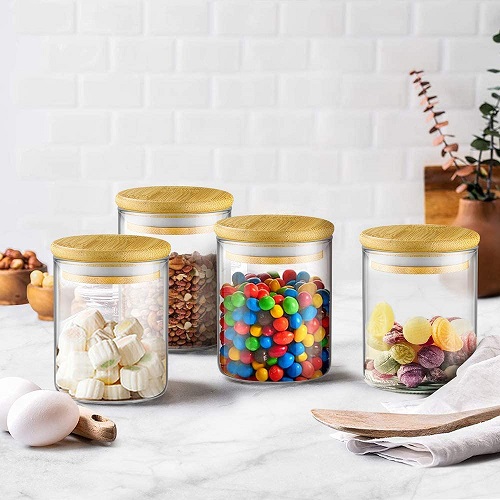 High Quality Borosilicate Spice Glass Jar Food Storage Containers